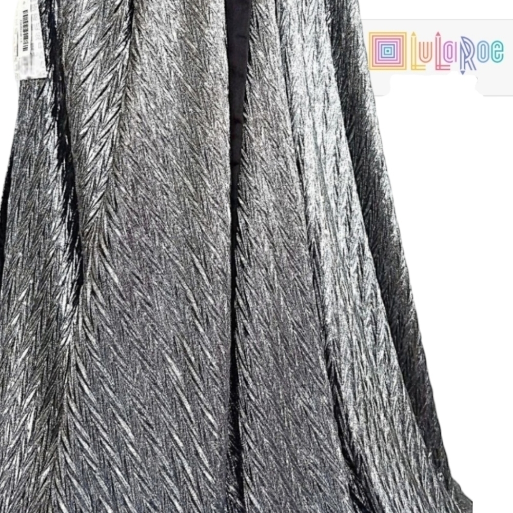 LULAROE DeAnne Wrap Dress Black & Silver Size 3XL New With Tags Party Wedding - Picture 9 of 12
